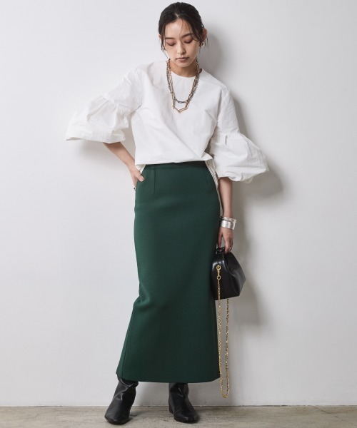 CHIC STYLE（シックスタイル）の「ボリュームスリーブブラウス＜大きいサイズ有＞シックスタイル（シャツ/ブラウス・レディース・ブラック/オフホワイト・5L/4L/3L/LL/L/M）」の6枚目の写真