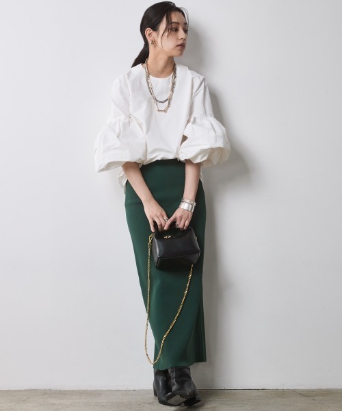 CHIC STYLE（シックスタイル）の「ボリュームスリーブブラウス＜大きいサイズ有＞シックスタイル（シャツ/ブラウス・レディース・ブラック/オフホワイト・5L/4L/3L/LL/L/M）」の19枚目の写真