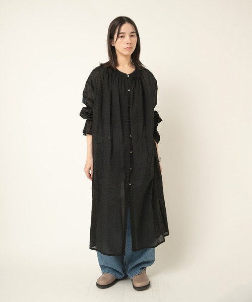 RNA-N（アールエヌエーエヌ）の「D1680 フロッキーランダムドットワンピース（ワンピース・レディース・ブラック/キナリ/カーキ・FREE）」の20枚目の写真