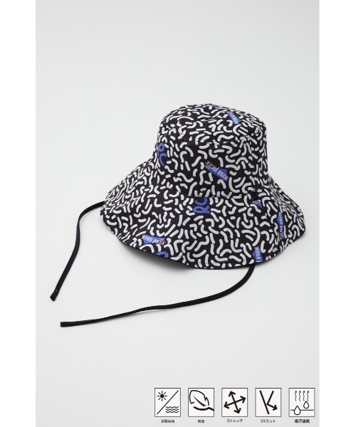 RODEO CROWNS WIDE BOWL（ロデオクラウンズワイドボウル）の「(OP)ラッシュガード ハット（ハット・レディース・ライトカーキ/ブラック・FREE）」の2枚目の写真