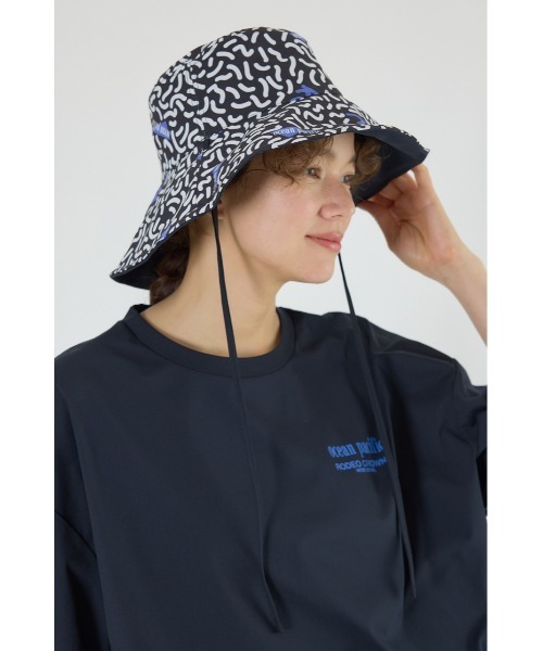 RODEO CROWNS WIDE BOWL（ロデオクラウンズワイドボウル）の「(OP)ラッシュガード ハット（ハット・レディース・ライトカーキ/ブラック・FREE）」の10枚目の写真