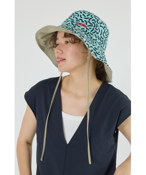 RODEO CROWNS WIDE BOWL（ロデオクラウンズワイドボウル）の「(OP)ラッシュガード ハット（ハット・レディース・ライトカーキ/ブラック・FREE）」の4枚目の写真