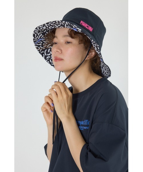 RODEO CROWNS WIDE BOWL（ロデオクラウンズワイドボウル）の「(OP)ラッシュガード ハット（ハット・レディース・ライトカーキ/ブラック・FREE）」の11枚目の写真