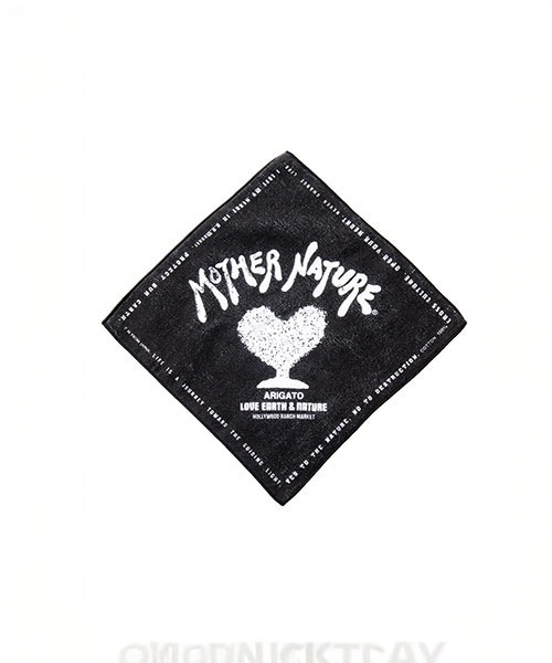 HOLLYWOOD RANCH MARKET（ハリウッドランチマーケット）の「MOTHER NATURE タオルバンダナ（バンダナ/スカーフ・メンズ・ブラック/レッド/ネイビー・ONE）」の2枚目の写真