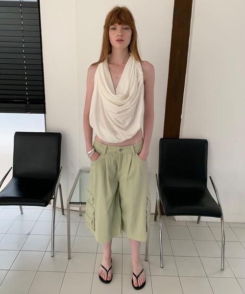 トップス k898jp LONSLAN】2wayドレープ バックオープントップス CHLONW25s061