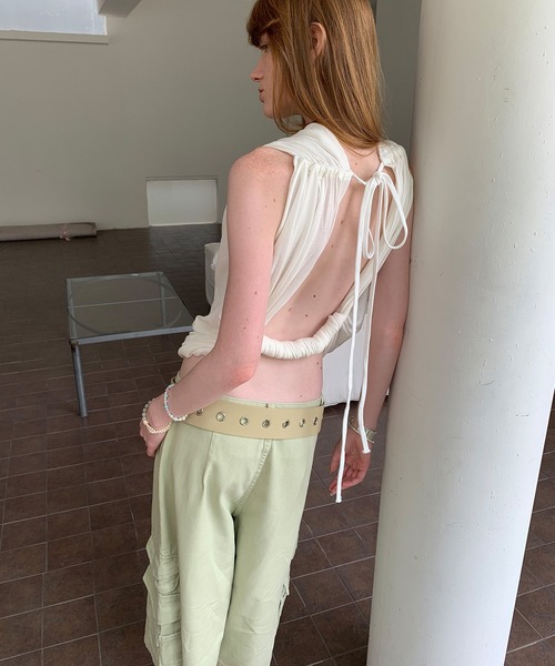 d.i.a 背中ガン開き即売トップス LONSLAN】2wayドレープ バックオープントップス CHLONW25s061