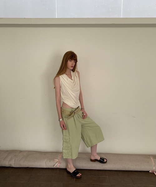 LONSLAN】2wayドレープ バックオープントップス CHLONW25s061