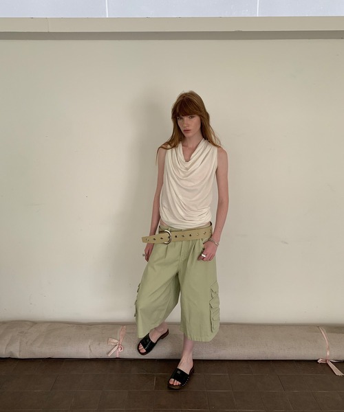 chuclla（チュクラ）の「【LONSLAN】2wayドレープ バックオープントップス CHLONW25s061（その他トップス・レディース・ホワイト/ライトベージュ/ブラック・FREE）」の5枚目の写真