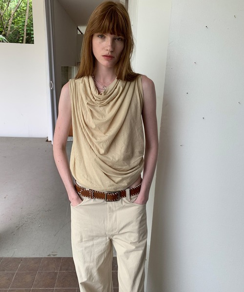 chuclla（チュクラ）の「【LONSLAN】2wayドレープ バックオープントップス CHLONW25s061（その他トップス・レディース・ホワイト/ライトベージュ/ブラック・FREE）」の9枚目の写真