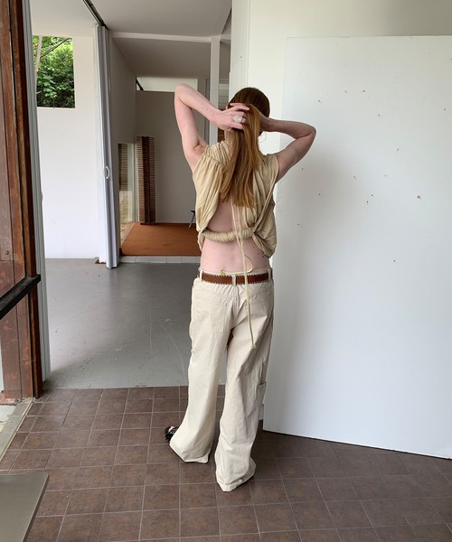 chuclla（チュクラ）の「【LONSLAN】2wayドレープ バックオープントップス CHLONW25s061（その他トップス・レディース・ホワイト/ライトベージュ/ブラック・FREE）」の12枚目の写真