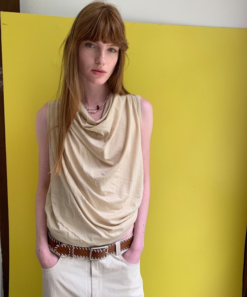 chuclla（チュクラ）の「【LONSLAN】2wayドレープ バックオープントップス CHLONW25s061（その他トップス・レディース・ホワイト/ライトベージュ/ブラック・FREE）」の15枚目の写真