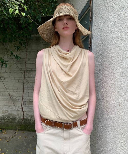 chuclla（チュクラ）の「【LONSLAN】2wayドレープ バックオープントップス CHLONW25s061（その他トップス・レディース・ホワイト/ライトベージュ/ブラック・FREE）」の21枚目の写真