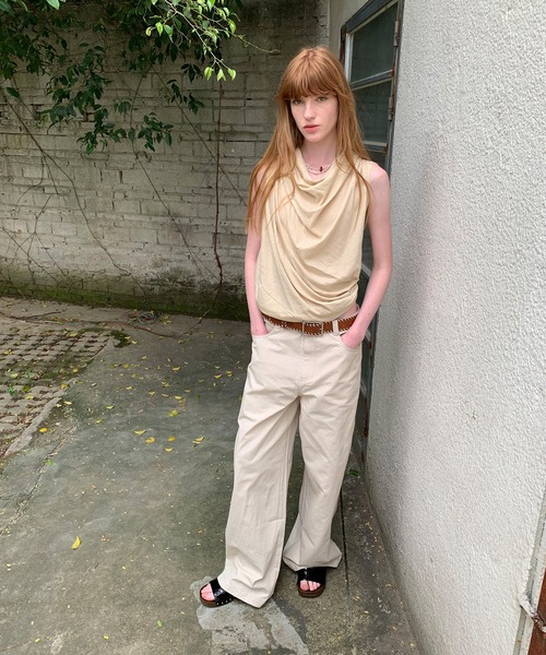 chuclla（チュクラ）の「【LONSLAN】2wayドレープ バックオープントップス CHLONW25s061（その他トップス・レディース・ホワイト/ライトベージュ/ブラック・FREE）」の22枚目の写真