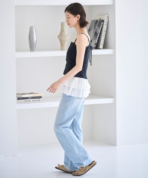 meilmada（メイルマダ）の「ティアードフリルキャミソール（キャミソール・レディース・ホワイト/ブラック・FREE）」の7枚目の写真