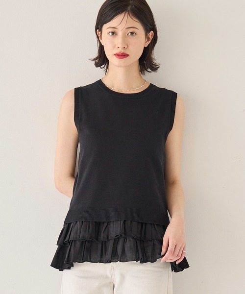 meilmada（メイルマダ）の「ティアードフリルキャミソール（キャミソール・レディース・ホワイト/ブラック・FREE）」の11枚目の写真