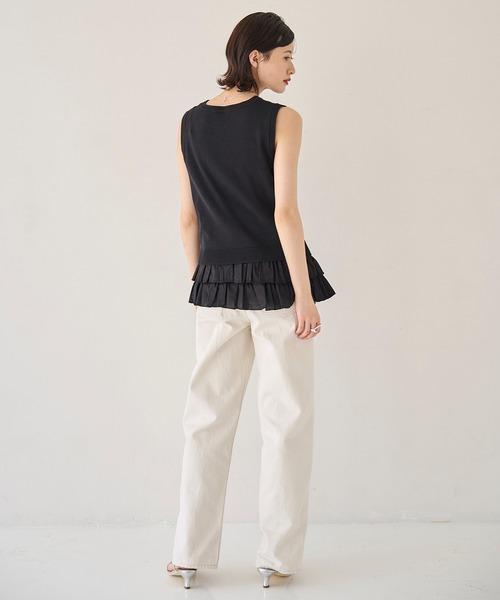 meilmada（メイルマダ）の「ティアードフリルキャミソール（キャミソール・レディース・ホワイト/ブラック・FREE）」の14枚目の写真