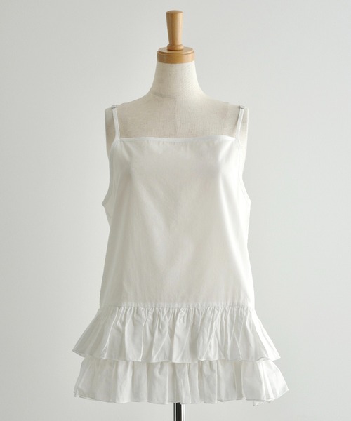 meilmada（メイルマダ）の「ティアードフリルキャミソール（キャミソール・レディース・ホワイト/ブラック・FREE）」の16枚目の写真