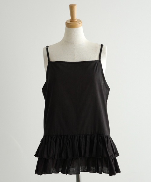 meilmada（メイルマダ）の「ティアードフリルキャミソール（キャミソール・レディース・ホワイト/ブラック・FREE）」の15枚目の写真