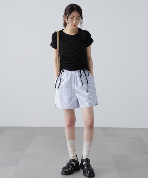 FREE'S MART(フリーズマート)の「アシメドロストリブカットソー(Tシャツ/カットソー・レディース・ブラック/グレー/ピンク/ホワイト・FREE)」の13枚目の写真