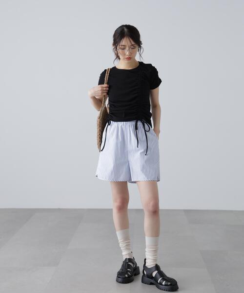 FREE'S MART(フリーズマート)の「アシメドロストリブカットソー(Tシャツ/カットソー・レディース・ブラック/グレー/ピンク/ホワイト・FREE)」の15枚目の写真