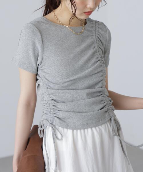 FREE'S MART(フリーズマート)の「アシメドロストリブカットソー(Tシャツ/カットソー・レディース・ブラック/グレー/ピンク/ホワイト・FREE)」の18枚目の写真