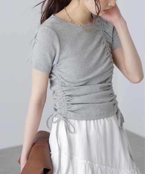 FREE'S MART(フリーズマート)の「アシメドロストリブカットソー(Tシャツ/カットソー・レディース・ブラック/グレー/ピンク/ホワイト・FREE)」の21枚目の写真