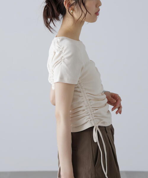 FREE'S MART（フリーズマート）の「アシメドロストリブカットソー（Tシャツ/カットソー・レディース・ブラック/グレー/ピンク/ホワイト・FREE）」の10枚目の写真