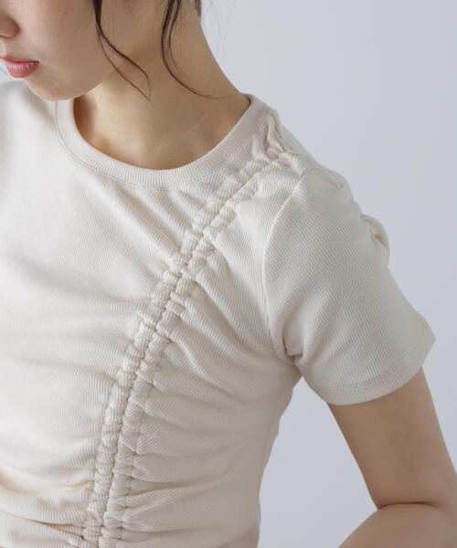 FREE'S MART（フリーズマート）の「アシメドロストリブカットソー（Tシャツ/カットソー・レディース・ブラック/グレー/ピンク/ホワイト・FREE）」の14枚目の写真