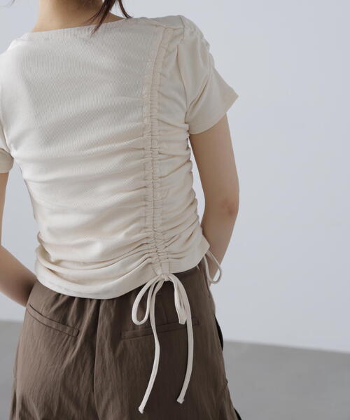 FREE'S MART（フリーズマート）の「アシメドロストリブカットソー（Tシャツ/カットソー・レディース・ブラック/グレー/ピンク/ホワイト・FREE）」の16枚目の写真