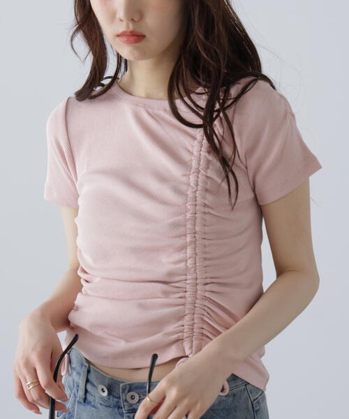 FREE'S MART（フリーズマート）の「アシメドロストリブカットソー（Tシャツ/カットソー・レディース・ブラック/グレー/ピンク/ホワイト・FREE）」の18枚目の写真