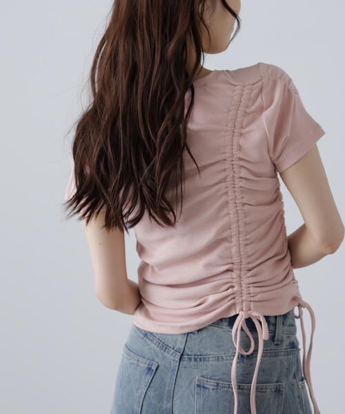 FREE'S MART（フリーズマート）の「アシメドロストリブカットソー（Tシャツ/カットソー・レディース・ブラック/グレー/ピンク/ホワイト・FREE）」の20枚目の写真