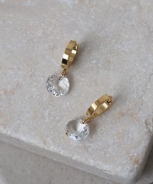 カットガラスワンタッチステンレスピアス