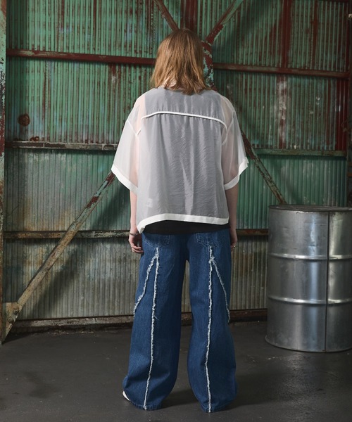 ANEDIST（アンディスト）の「フリンジデニムバギーパンツ（デニムパンツ・メンズ・ブルー/ブラック・M/L）」の7枚目の写真