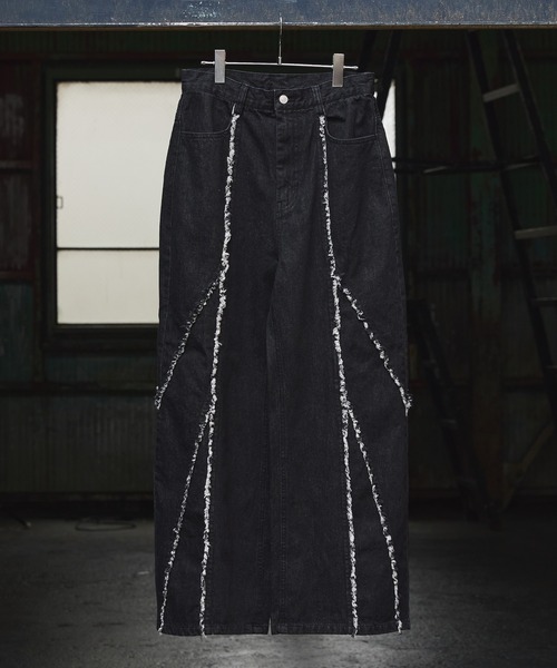ANEDIST（アンディスト）の「フリンジデニムバギーパンツ（デニムパンツ・メンズ・ブルー/ブラック・M/L）」の9枚目の写真