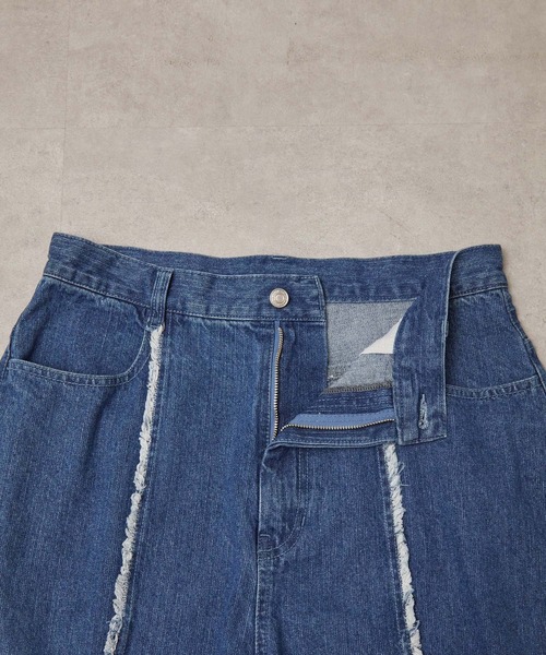 ANEDIST（アンディスト）の「フリンジデニムバギーパンツ（デニムパンツ・メンズ・ブルー/ブラック・M/L）」の12枚目の写真