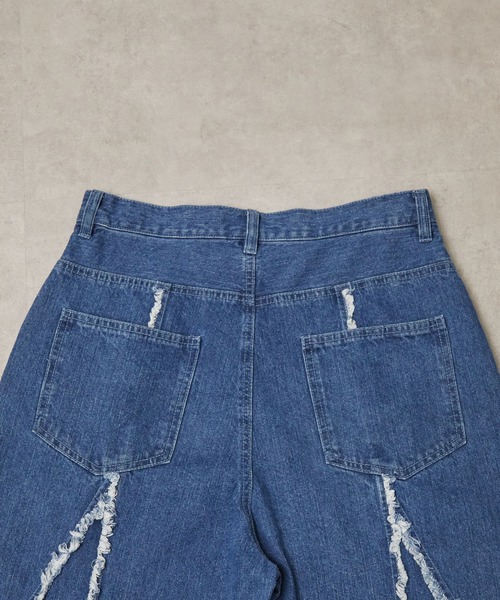 ANEDIST（アンディスト）の「フリンジデニムバギーパンツ（デニムパンツ・メンズ・ブルー/ブラック・M/L）」の15枚目の写真