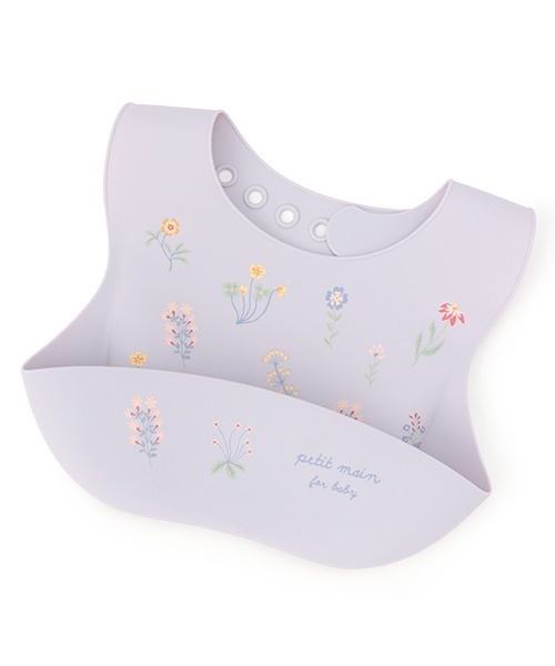 petit main（プティマイン）の「お食事シリコンBIB（マグ/哺乳瓶/お食事グッズ・キッズ・ラベンダー/ベージュ/ライトブルー/ライトピンク・F）」の3枚目の写真