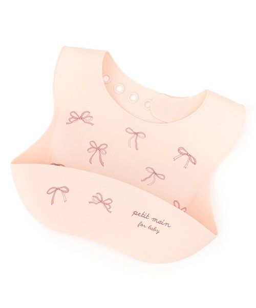 petit main（プティマイン）の「お食事シリコンBIB（マグ/哺乳瓶/お食事グッズ・キッズ・ラベンダー/ベージュ/ライトブルー/ライトピンク・F）」の4枚目の写真