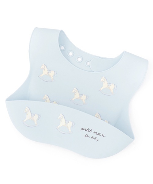 petit main（プティマイン）の「お食事シリコンBIB（マグ/哺乳瓶/お食事グッズ・キッズ・ラベンダー/ベージュ/ライトブルー/ライトピンク・F）」の2枚目の写真