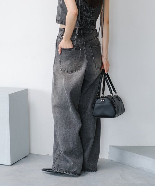 Kastane(カスタネ)の「【500mlペットボトル収納可】2WAYボストンBAG(ボストンバッグ・レディース・ブラック/ブラウン/カーキ・FREE)」の22枚目の写真