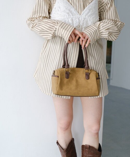 Kastane(カスタネ)の「【500mlペットボトル収納可】2WAYボストンBAG(ボストンバッグ・レディース・ブラック/ブラウン/カーキ・FREE)」の16枚目の写真