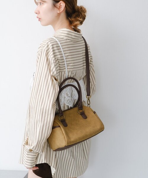 Kastane(カスタネ)の「【500mlペットボトル収納可】2WAYボストンBAG(ボストンバッグ・レディース・ブラック/ブラウン/カーキ・FREE)」の14枚目の写真