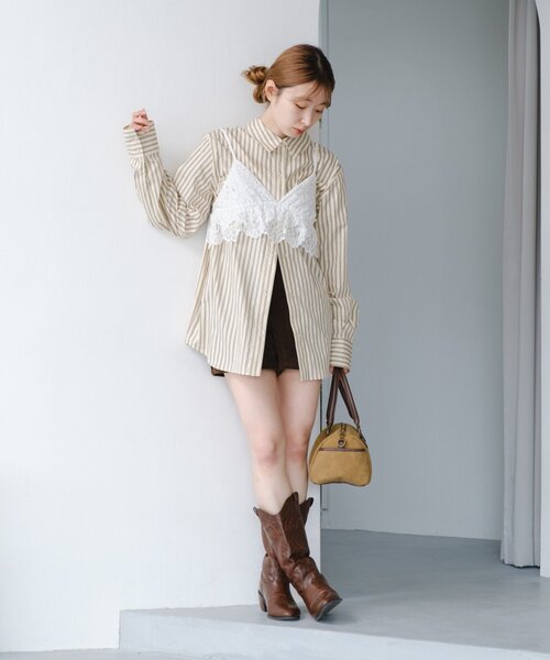 Kastane(カスタネ)の「【500mlペットボトル収納可】2WAYボストンBAG(ボストンバッグ・レディース・ブラック/ブラウン/カーキ・FREE)」の11枚目の写真