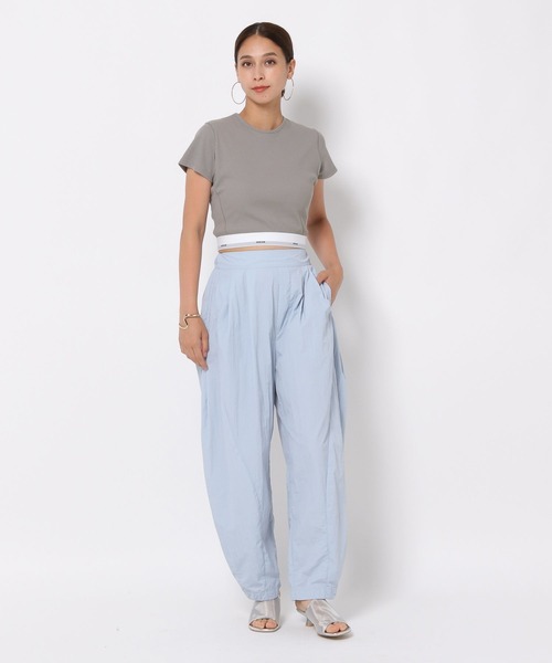 HEREIAM（ヘレイアム）の「【HEREIAM】抗菌防臭/カップ付きリブＴ（Tシャツ/カットソー・レディース・ブラック/グレー・SMALL/MEDIUM/LARGE）」の6枚目の写真