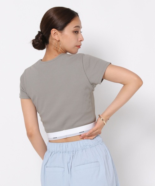 HEREIAM（ヘレイアム）の「【HEREIAM】抗菌防臭/カップ付きリブＴ（Tシャツ/カットソー・レディース・ブラック/グレー・SMALL/MEDIUM/LARGE）」の10枚目の写真