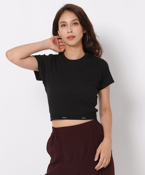 HEREIAM（ヘレイアム）の「【HEREIAM】抗菌防臭/カップ付きリブＴ（Tシャツ/カットソー・レディース・ブラック/グレー・SMALL/MEDIUM/LARGE）」の21枚目の写真