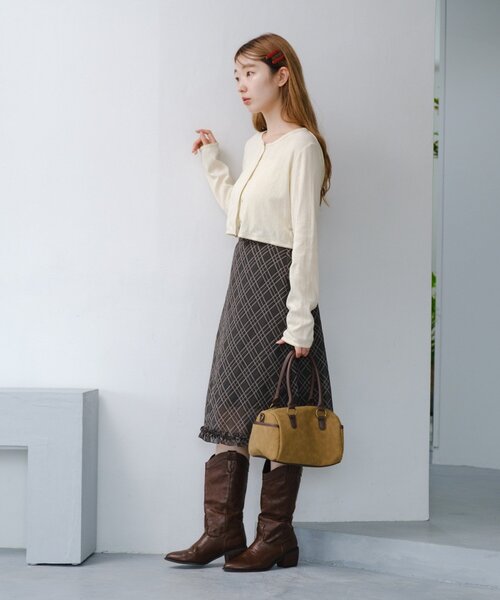 Kastane（カスタネ）の「チェックシアーミドルスカート（スカート・レディース・グリーン・FREE）」の9枚目の写真