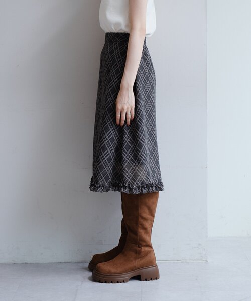 Kastane（カスタネ）の「チェックシアーミドルスカート（スカート・レディース・グリーン・FREE）」の17枚目の写真