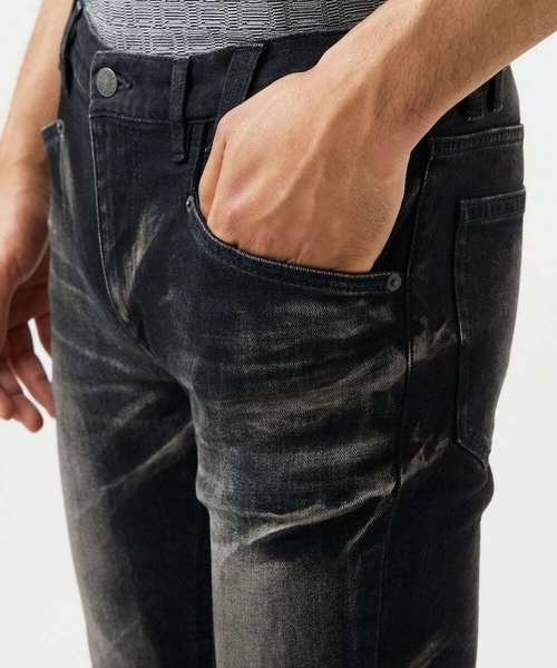 MICHEL KLEIN HOMME   （ミッシェルクランオム）の「【2025年モデル】《日本製》ブラックオーシャンデニムパンツ（デニムパンツ・メンズ・ブラック・MEDIUM/LARGE）」の7枚目の写真