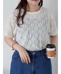 ehka sopo | 花メッシュプルオーバー(Tシャツ/カットソー)